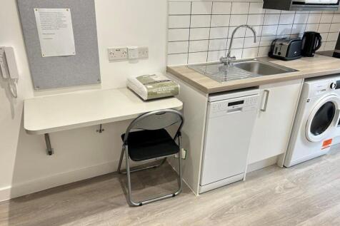 Modern kitchen with integrated appliances....