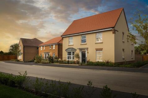 Tudor Meadow homes at dusk