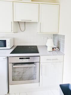Bright modern kitchenette with integrated elect...