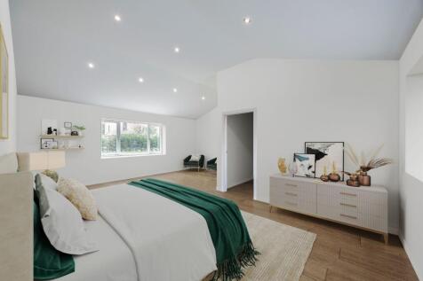 Virtually staged Bedroom