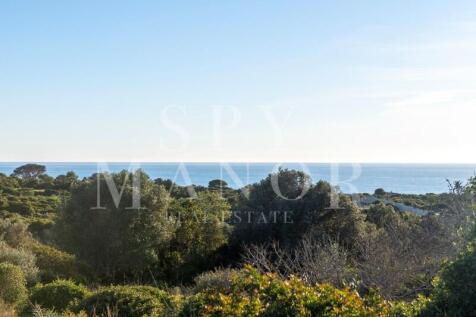 Sea view from development plot in Ferragudo Algarve with sunlight over the Atlantic