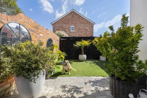 South-facing rear garden