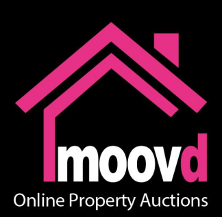 Moovd online property auctions logo - Black backgr