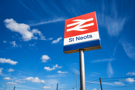 Train Station Sign Location.
