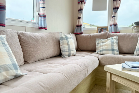 Comfortable corner sofa inside the 2018 ABI Summer