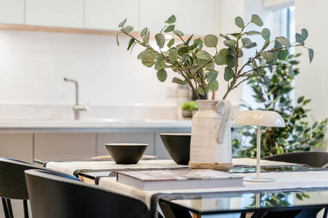 The ash decorative shot of kitchen table