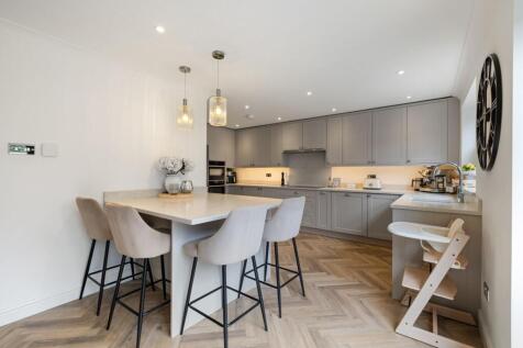 Kitchen and island