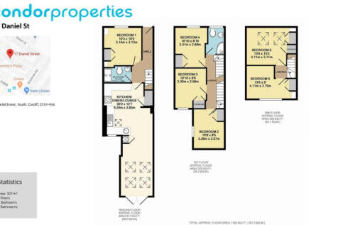 6-bed house on Daniel Street, Cathays, Cardiff, £3,874/mo