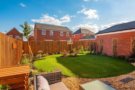 Exterior view of our 4 bed Radleigh show home garden