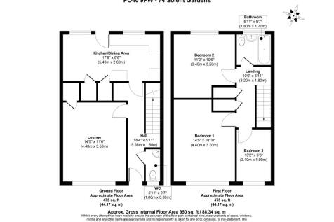 74 Solent Gardens, Freshwater, Isle of Wight, PO40 9PW