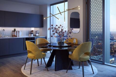 Stylish open-plan kitchen and dining space...