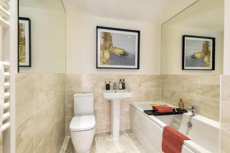 Bathroom inside the Wichelstray four bedroom home at Orchards Rise Wichelstowe