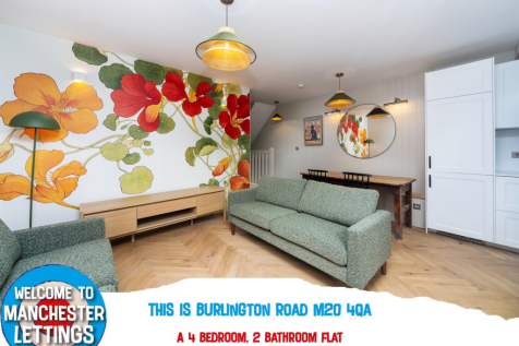 4-bed flat on Burlington Road, Manchester, £888/mo