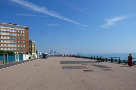 Hove seafront and King Alfred Leisure Centre in cl
