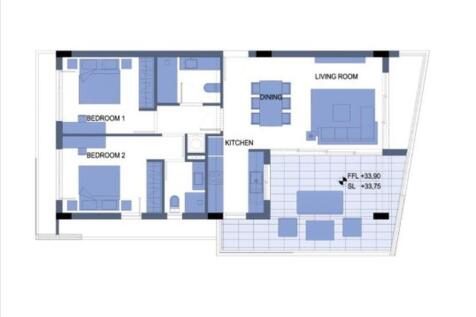 2 Bedroom Layout...