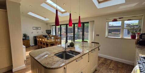Kitchen, Family room,