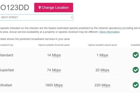 Broadband Speeds