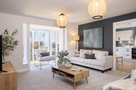 internal shot of the living room in the bracebridge show home