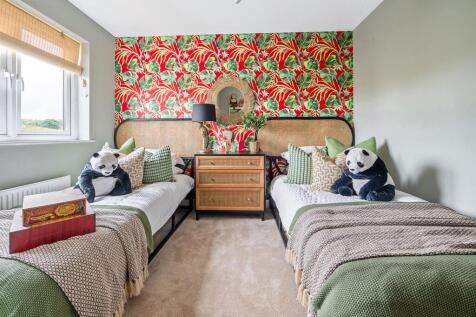 The third bedroom has space for another double bed or two single beds