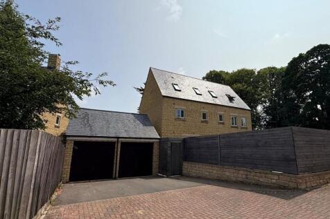 Double garage and driveway