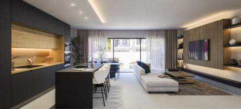 Lounge and kitchen