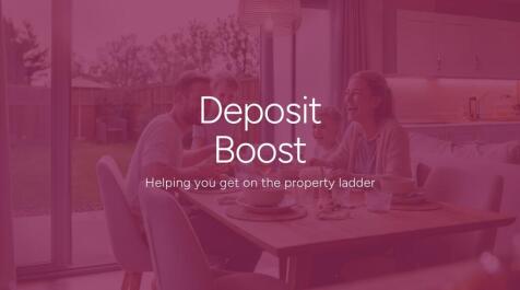 The image displays a white house-shaped icon with a pound sign inside