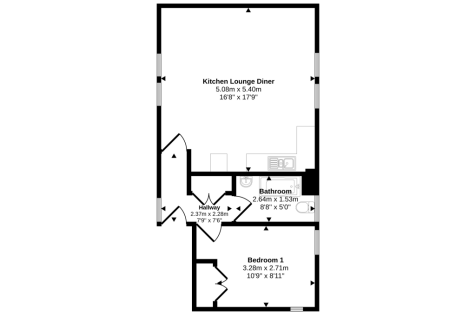 Flat 11,  22-24 Great Western Road, Westbourne Park, London W9 3NN
