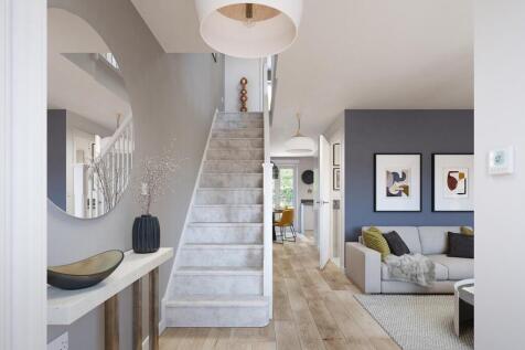 The entrance hallway opens onto the open plan ground floor
