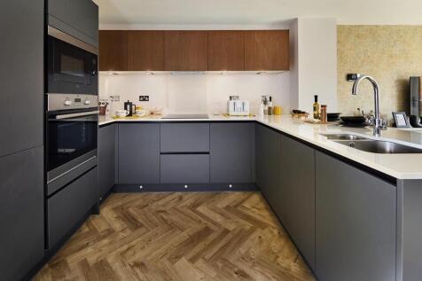 Modern kitchen with lots of storage and breakfast bar