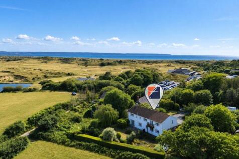 Drone shot with saunton golf course