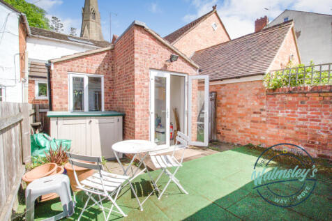 Rear gardens towards building