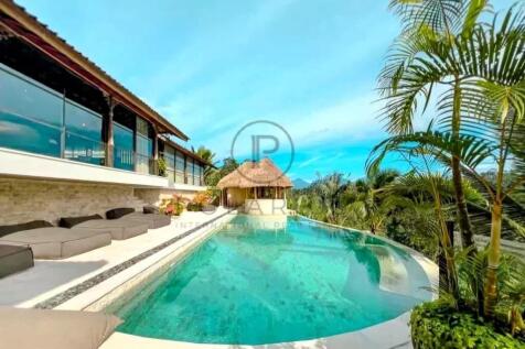 Luxurious villa with an infinity pool, surrounded 