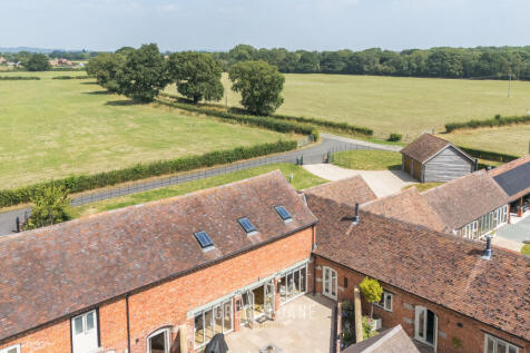 Aerial shot taken from behind The Hay Bay