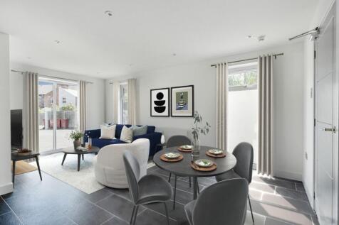 Open plan living room, kitchen, dining room