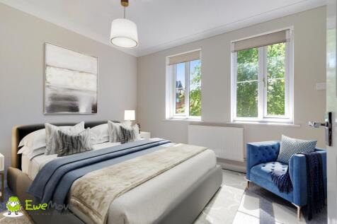 Spacious bedroom - virtually staged