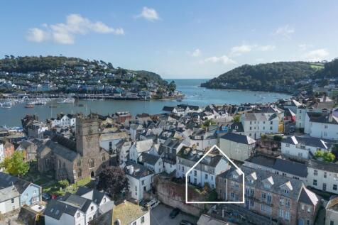 Saviours View, 10 South Ford Road, Dartmouth - Drone Shot with outline