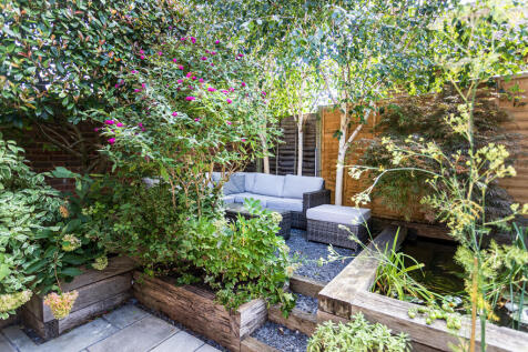 Seated area of garden