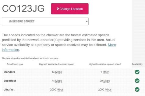Broadband Speeds