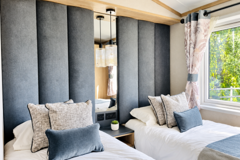 Cosy Twin Bedroom With Stylish Headboards And Soft