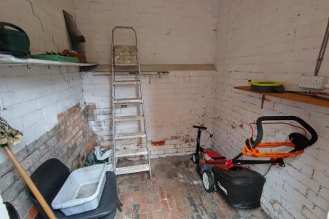 Secure storage space with useful shelving...