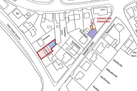 Site plan showing garage