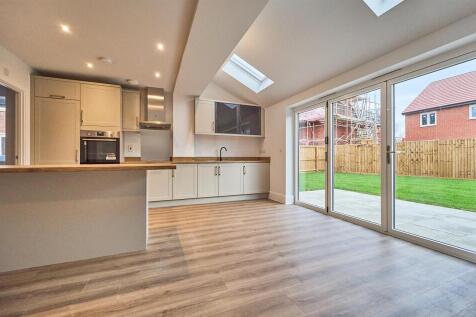 Open plan kitchen diner to rear