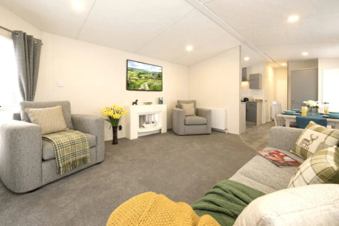 Bright Open Plan Lounge And Dining Area Inside The