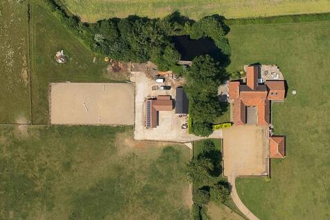 Aerial view of a premium equestrian property with 