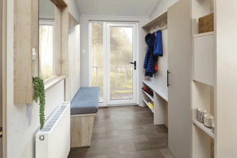 Spacious Lodge Entrance With Built In Coat Storage