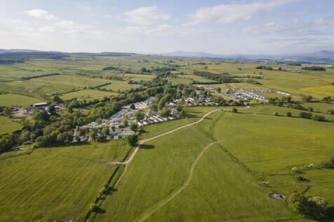 Aerial drone view of Bowland Fell Holiday Park and