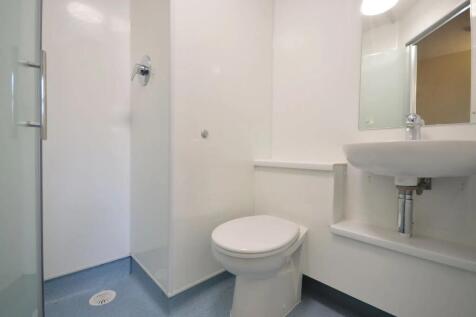Modern and spotless ensuite bathroom pods...