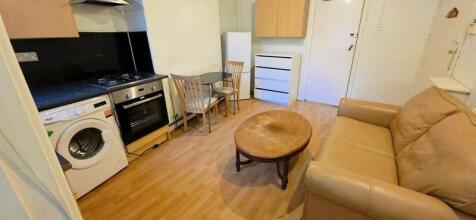 Functional open-plan living and kitchen area...