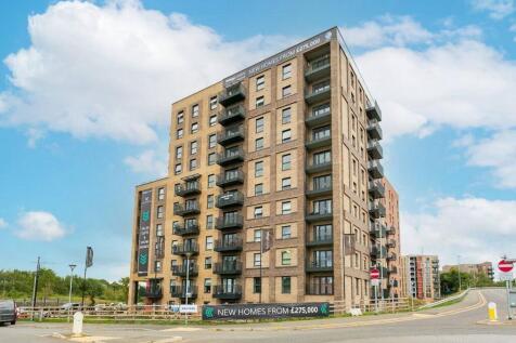 Modern apartment building with private balconie...