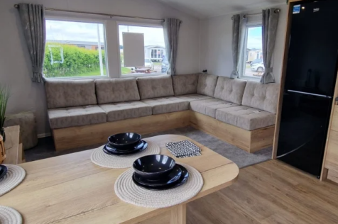 Bright Open Plan Lounge With Spacious Corner Seati
